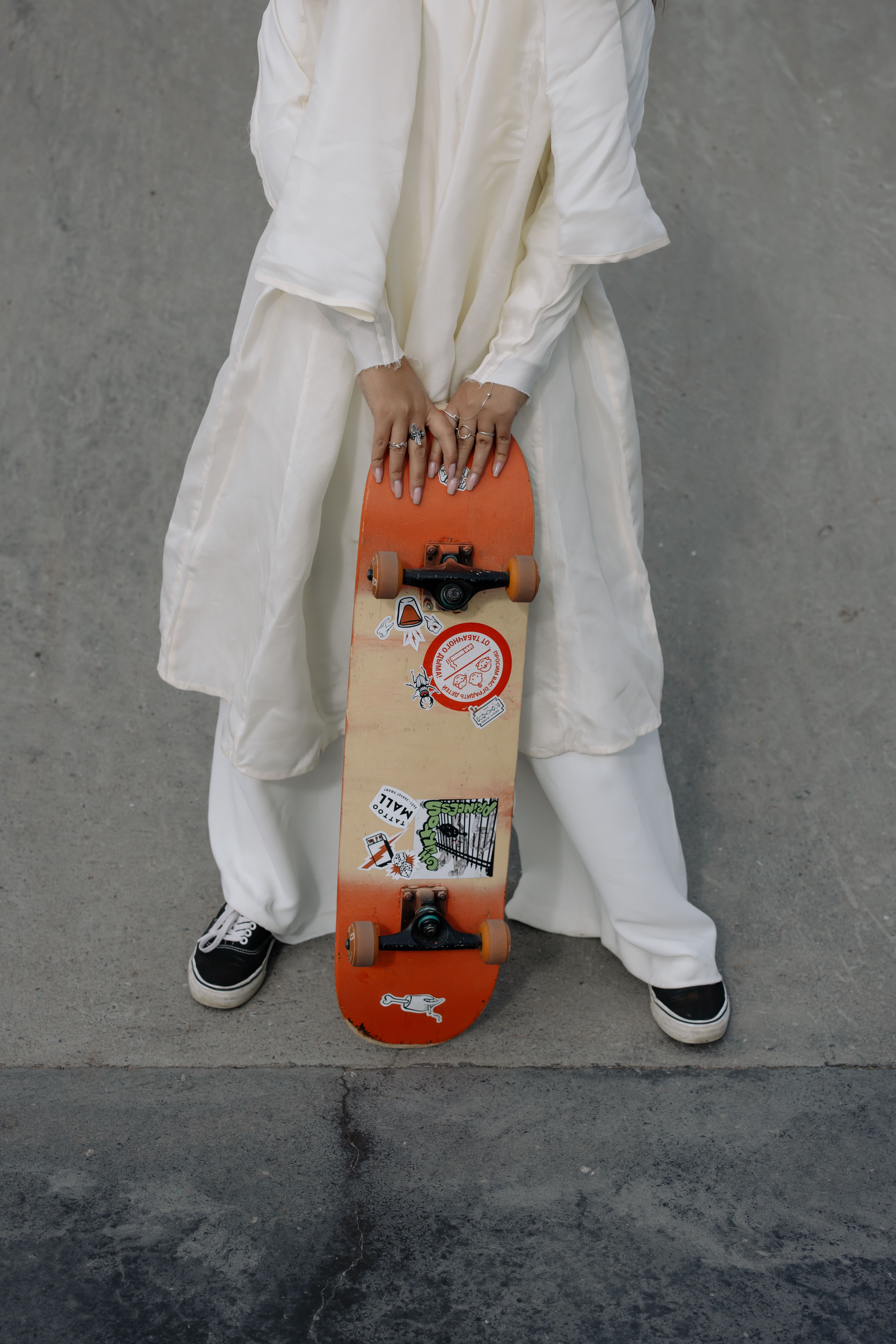 A Woman Skateboarding in Her Yellow Dress · Free Stock Photo
