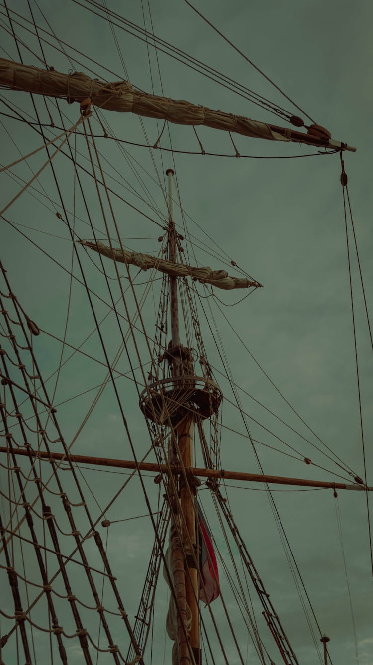 Sail And Mast Of A Galleon Ship 