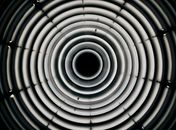 White and Black Spiral Tunnel