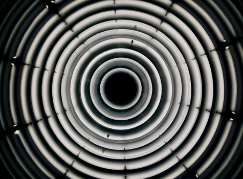 White and Black Spiral Tunnel