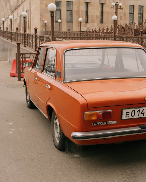Orange Vintage Car
