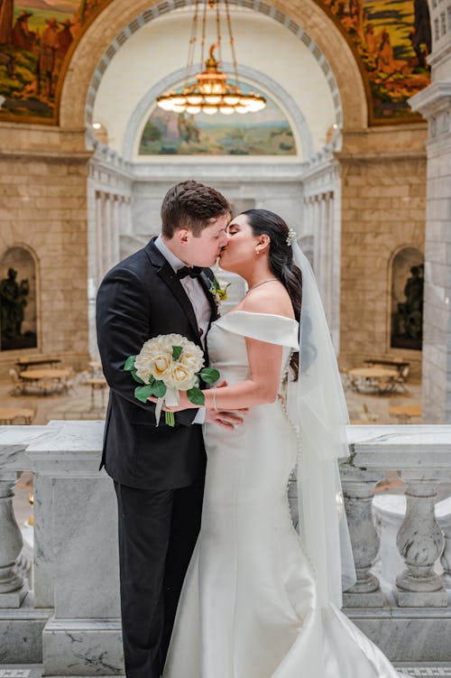 Bride and Groom on Wedding Day 