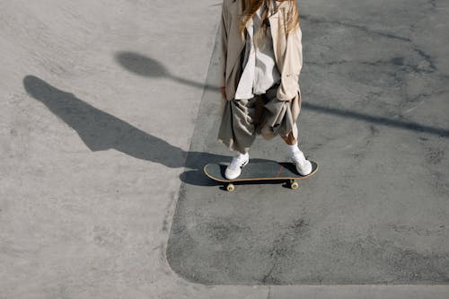 A Person Riding a Skateboard in the Skatepark