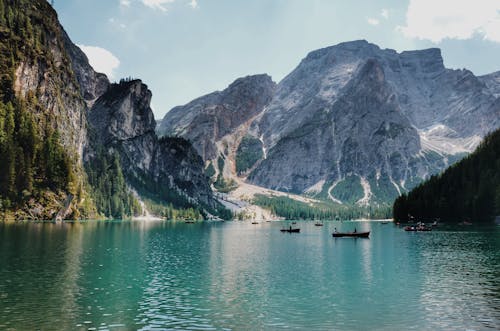 Free A Body of Water Near the Rocky Mountain Stock Photo