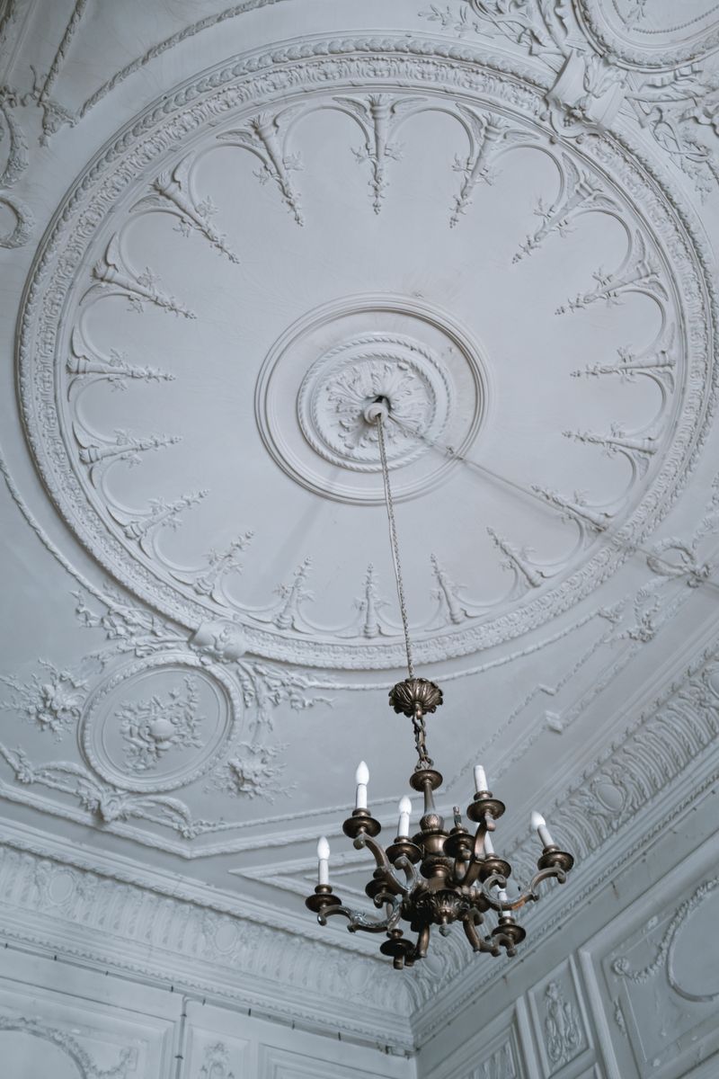 Simple Flat POP Ceiling with a Single Accent Light