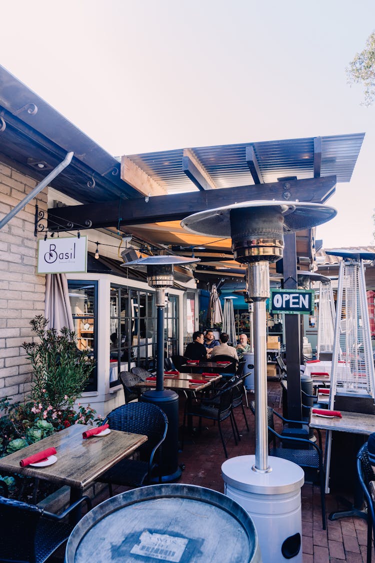 Outdoor Tables At Cafe