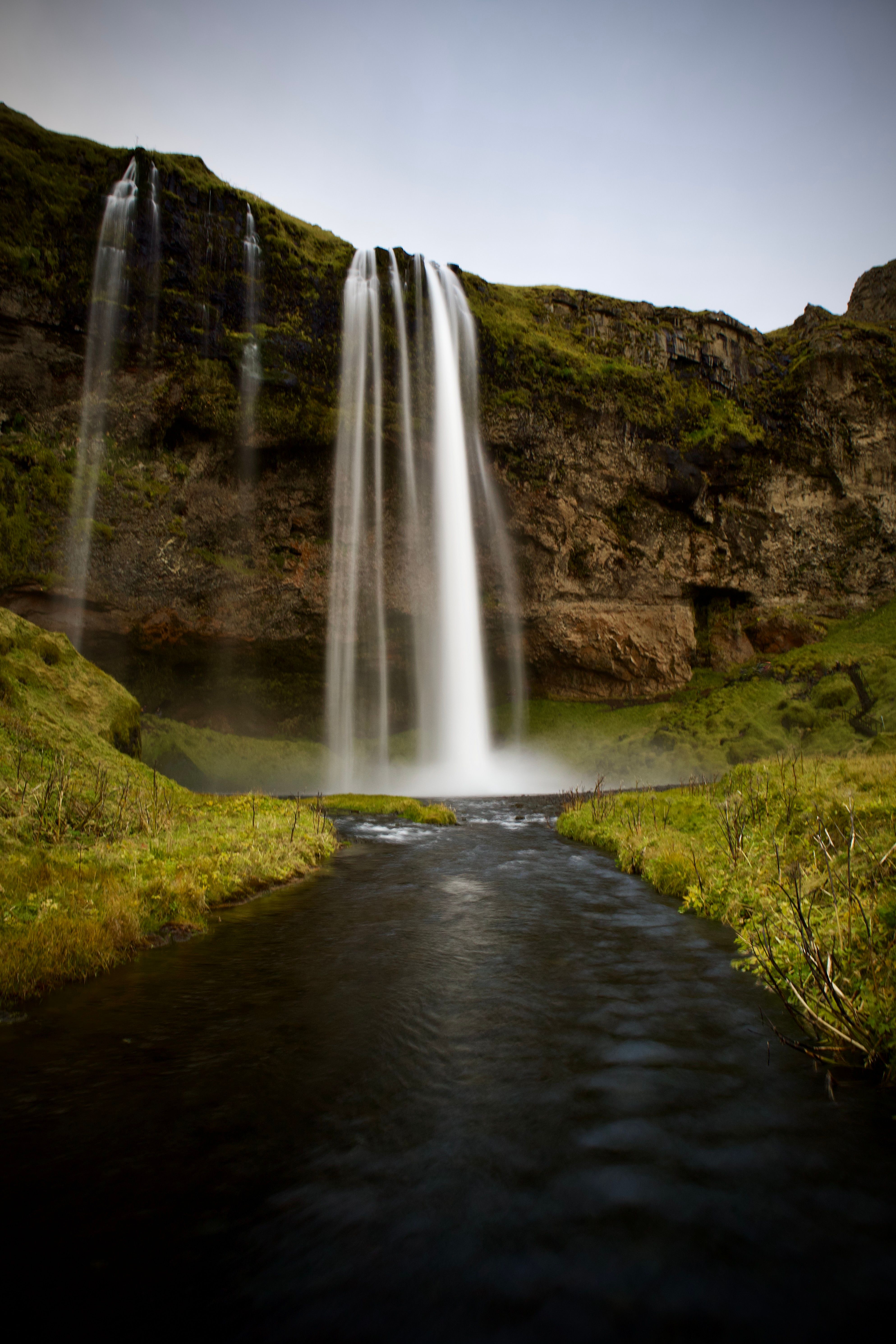 Timelaps Photo Of White Green And Black Rock Falls During Daytime Free Stock Photo