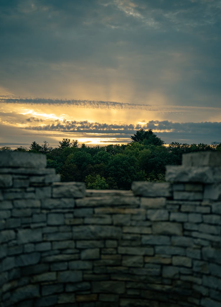 Bedrock Stone Balcony Overlooking Sunset View