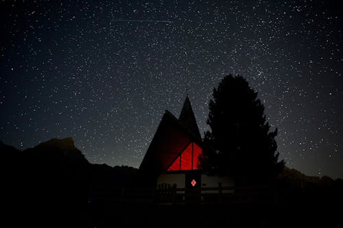 Chapel House Under a Starry Sky