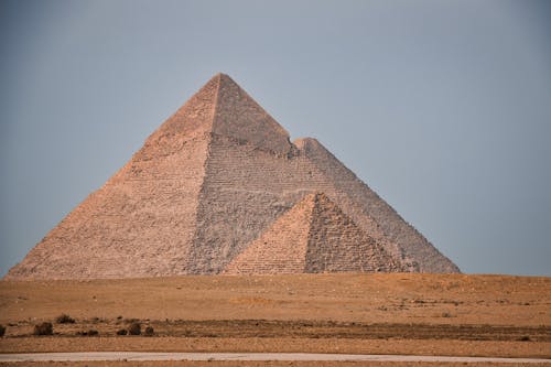 Clear Blue Sky over the Great Pyramid of Giza 