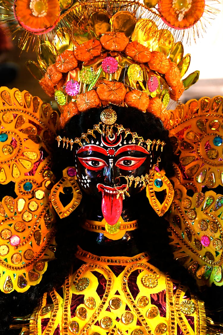 Goddess Kali In Close-up Photography