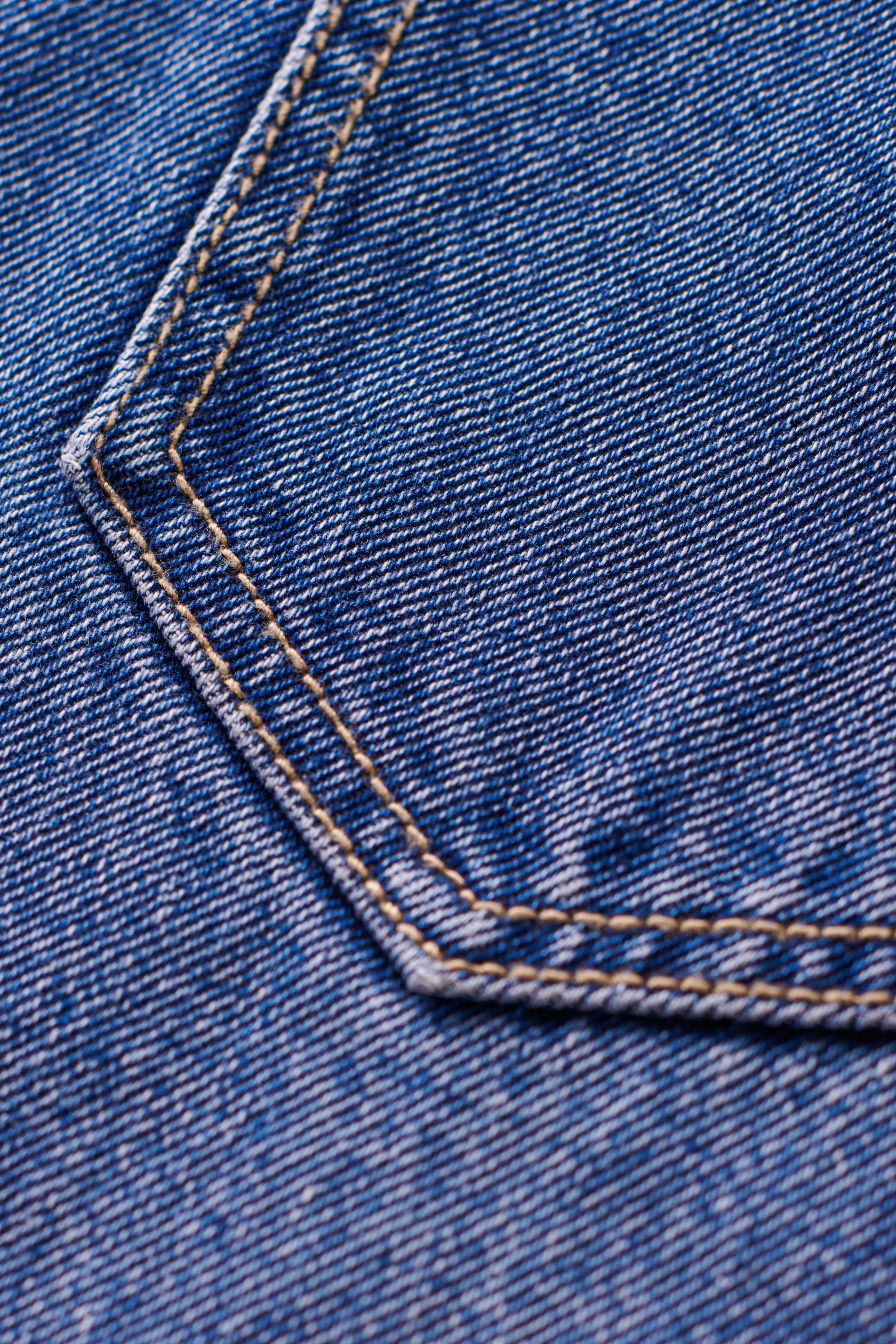 Close-Up Shot of Blue Denim Jeans Pocket · Free Stock Photo