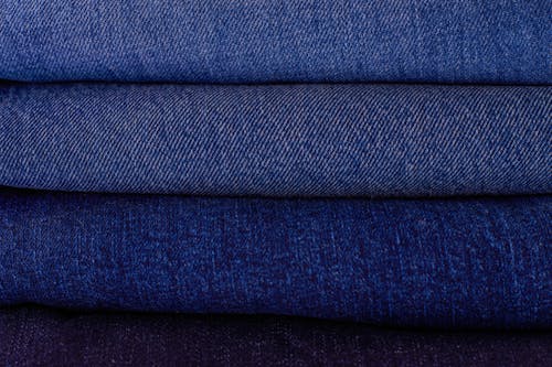 Denim Textile in Stacks