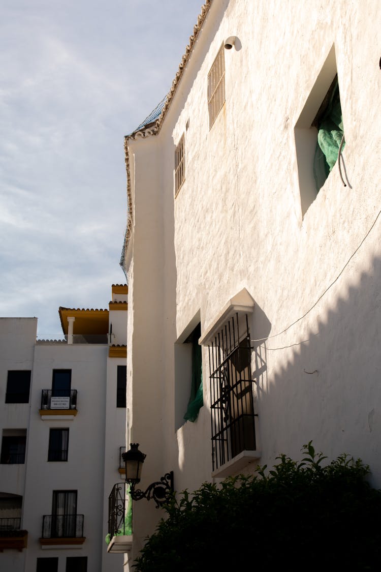 White Concrete Wall Of A Building