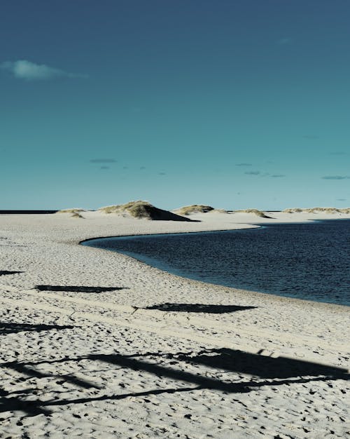 Scenic View of the Beach Under Blue Sky