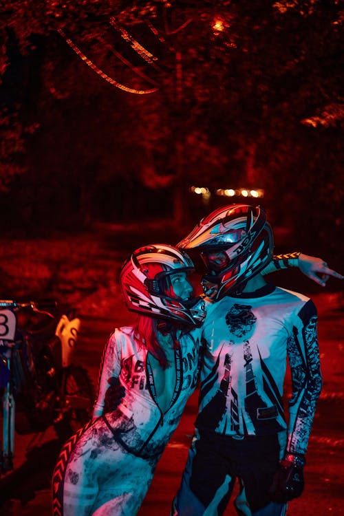 Free A Couple in Their Motocross Gear Stock Photo