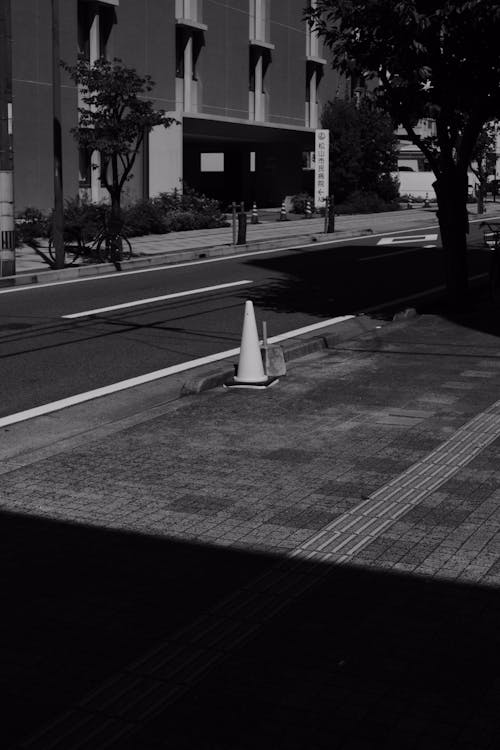 Traffic Cone on Sidewalk