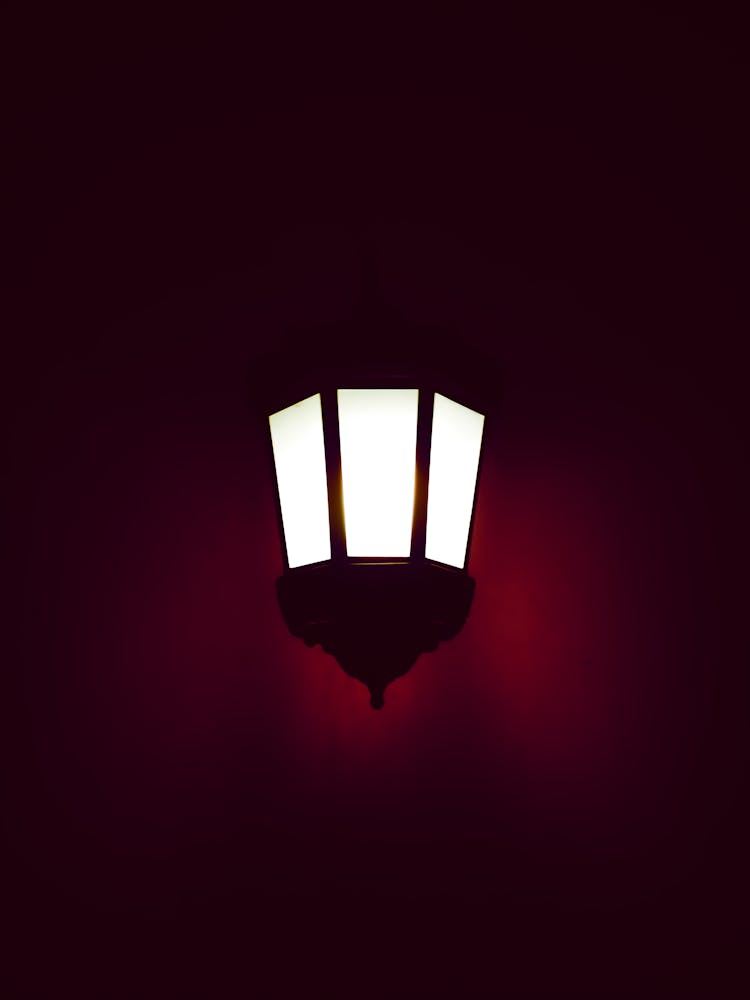 A Lamp Mounted On A Wall