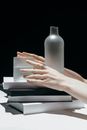 Person Touching a Glass