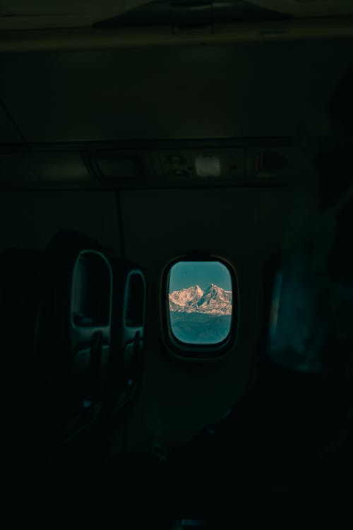 Mountain View from an Airplane Window