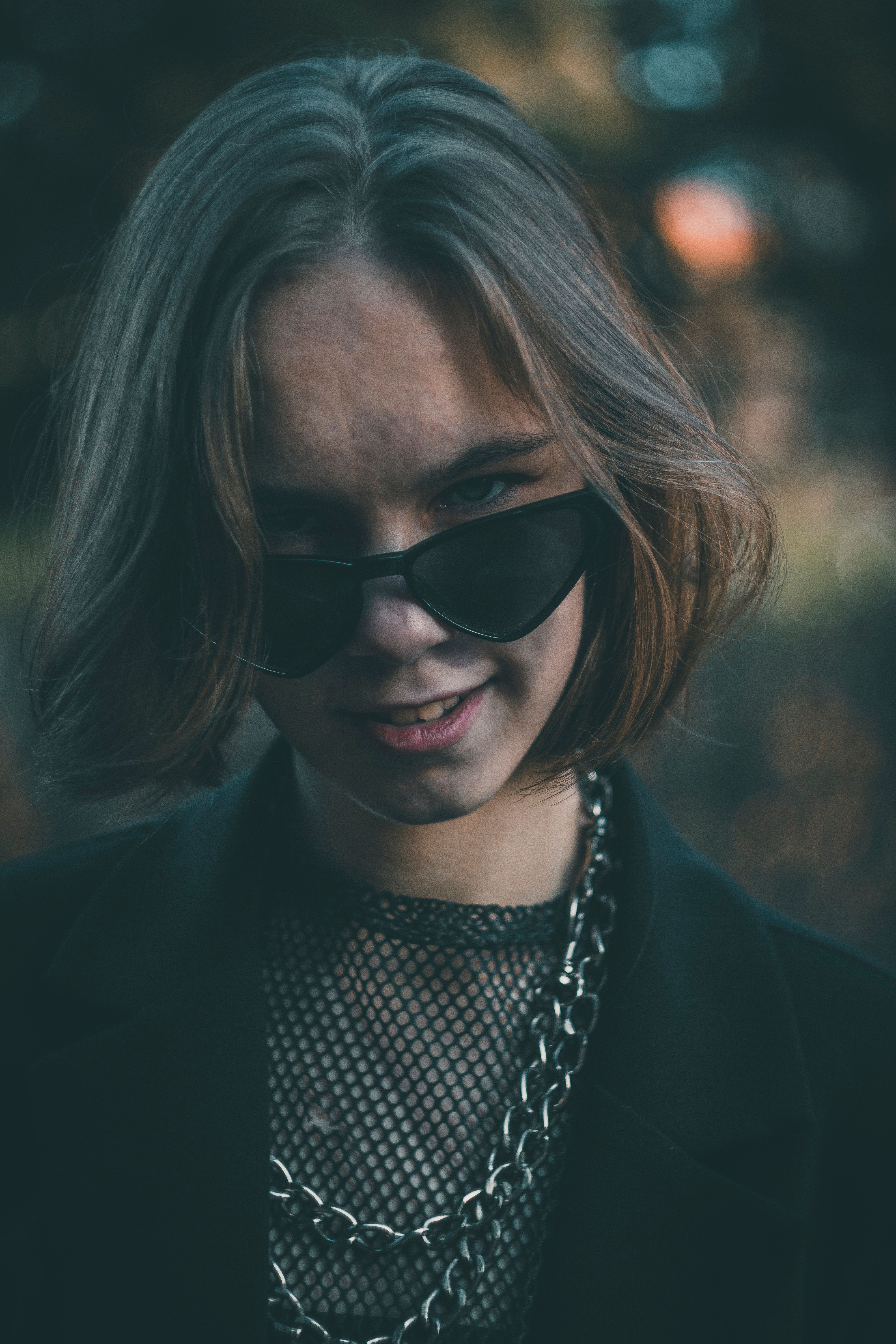 Woman in Black Sunglasses and Black Coat · Free Stock Photo
