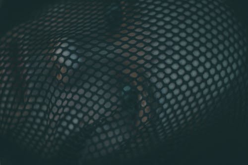Close Up Photo of Woman Wearing Black Net 