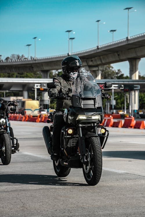 Free A Person Riding a Harley-Davidson Pan America  Stock Photo