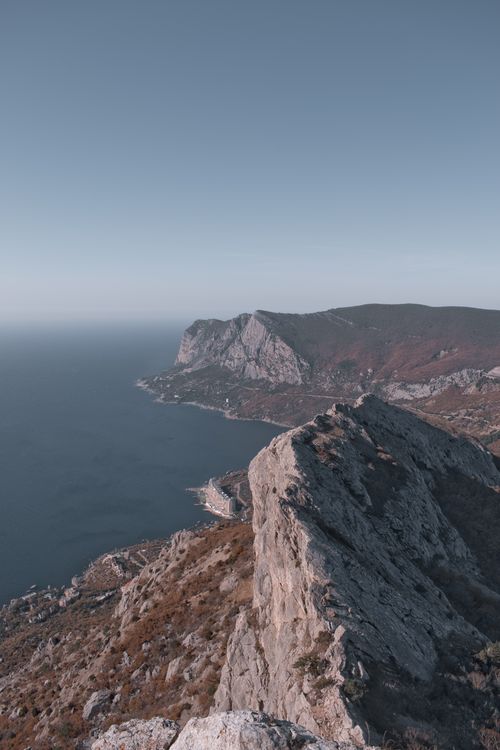 Free Explore the stunning coastal mountains and blue sea of Sevastopol, perfect for nature lovers. Stock Photo