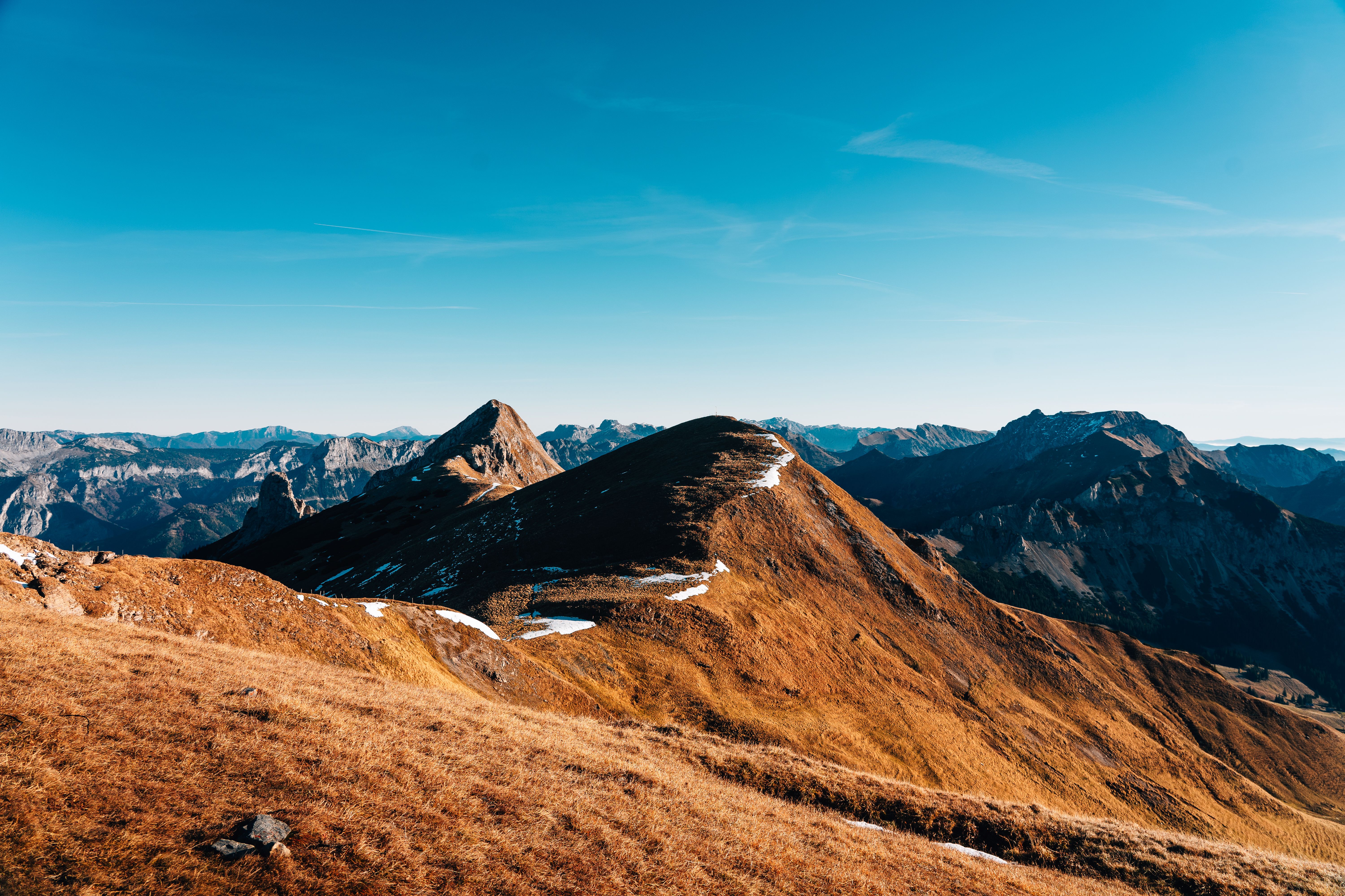 A ridgeline catching the first light