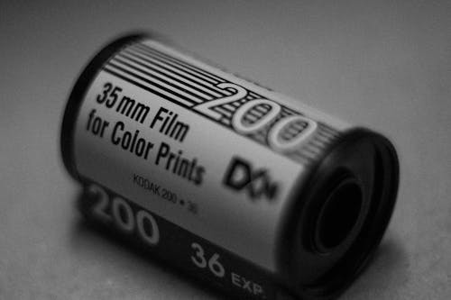 Kostnadsfri bild av 35mm film, gråskale, närbild