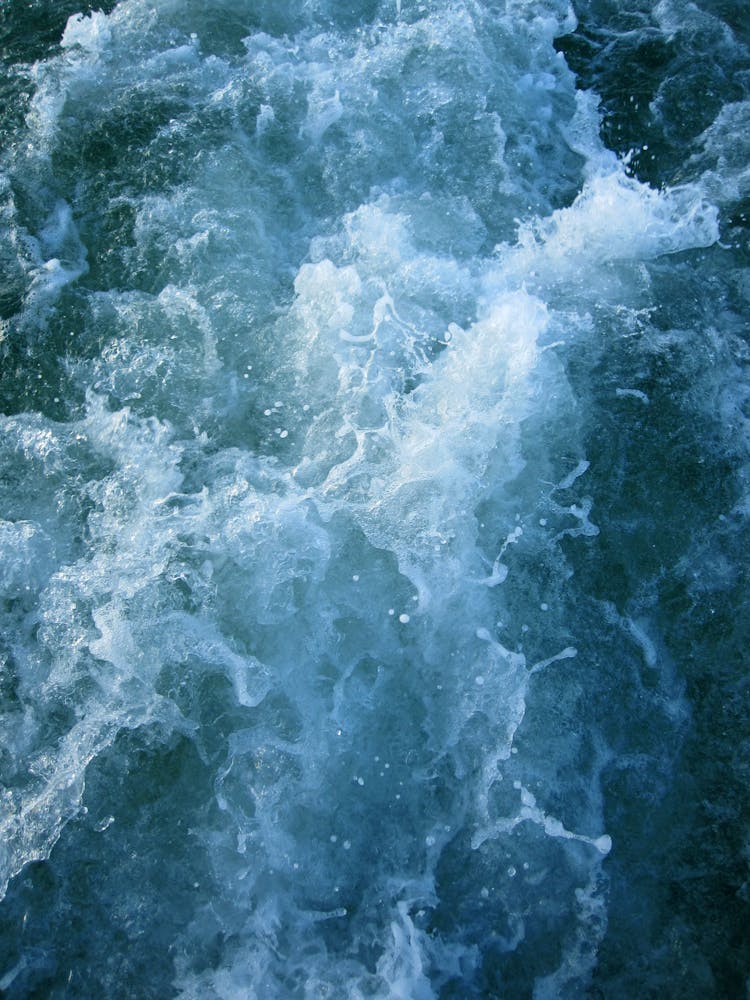 Splashing Water In Sea