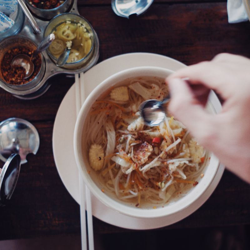 Bahamas Conch Noodle Soup with Spiced Broth