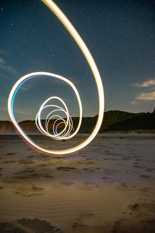 Free White Steel Wool Photography during Night Time Stock Photo