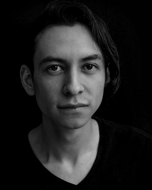 Free Striking black and white portrait showcasing the contemplative expression of a young man. Stock Photo