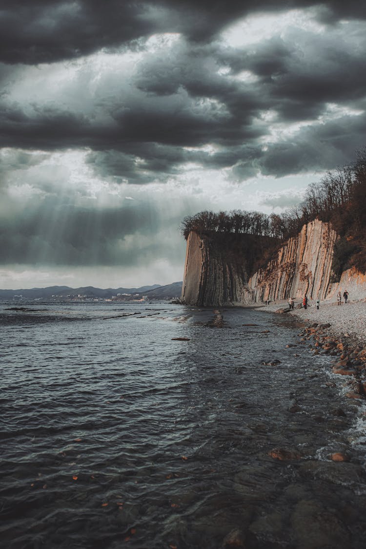 Storm Clouds Over Cliffs