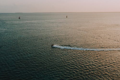 Imagine de stoc gratuită din ambarcațiuni cu vele, barcă cu motor, fotografie aeriană