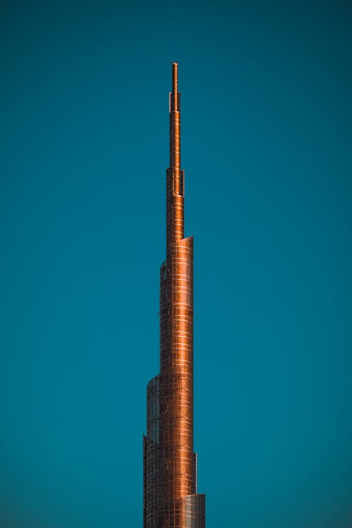 The Burj Khalifa Under the Blue Sky 