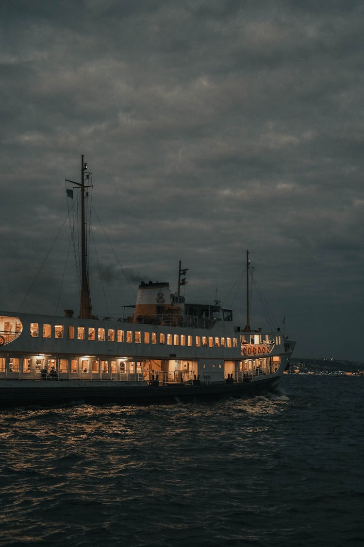 Ship And Overcast