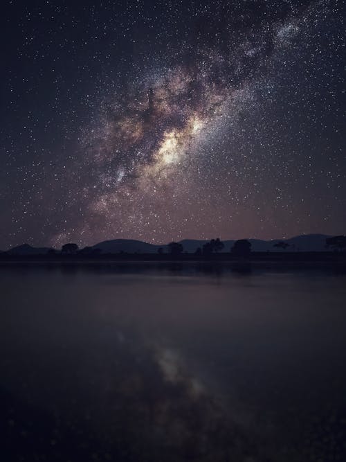 Free 
A Milkyway on a Starry Night Sky Stock Photo