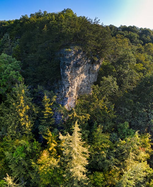 
An Aerial Shot of a Rocky Cliff