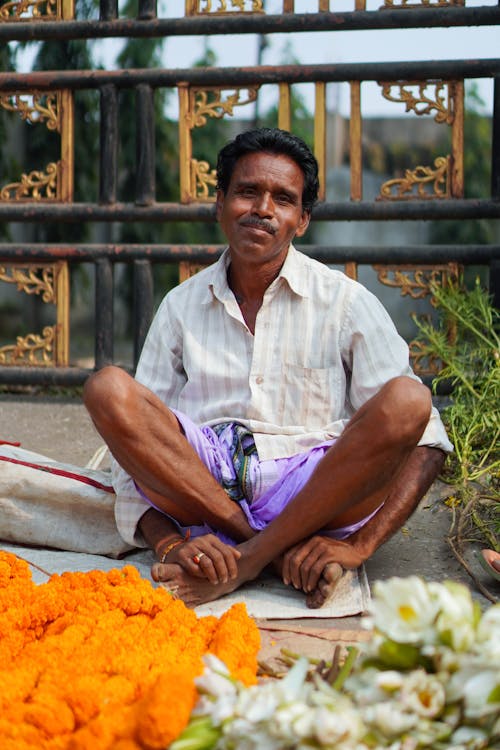 
A Man Sitting on the Ground