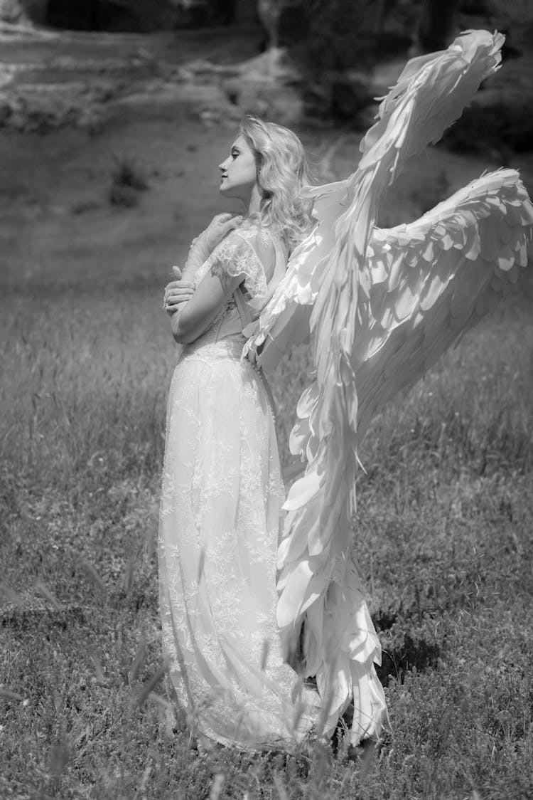 Woman In An Angel Costume 