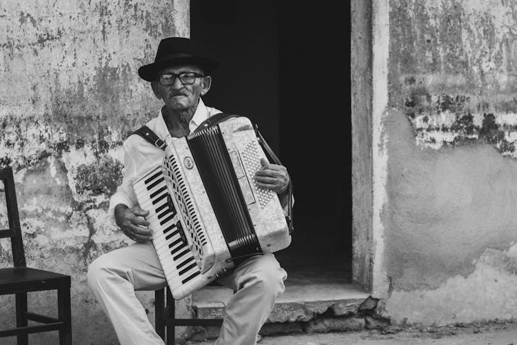 Man Playing Accordion