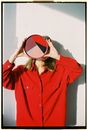 Woman Holding a Colorful Circle