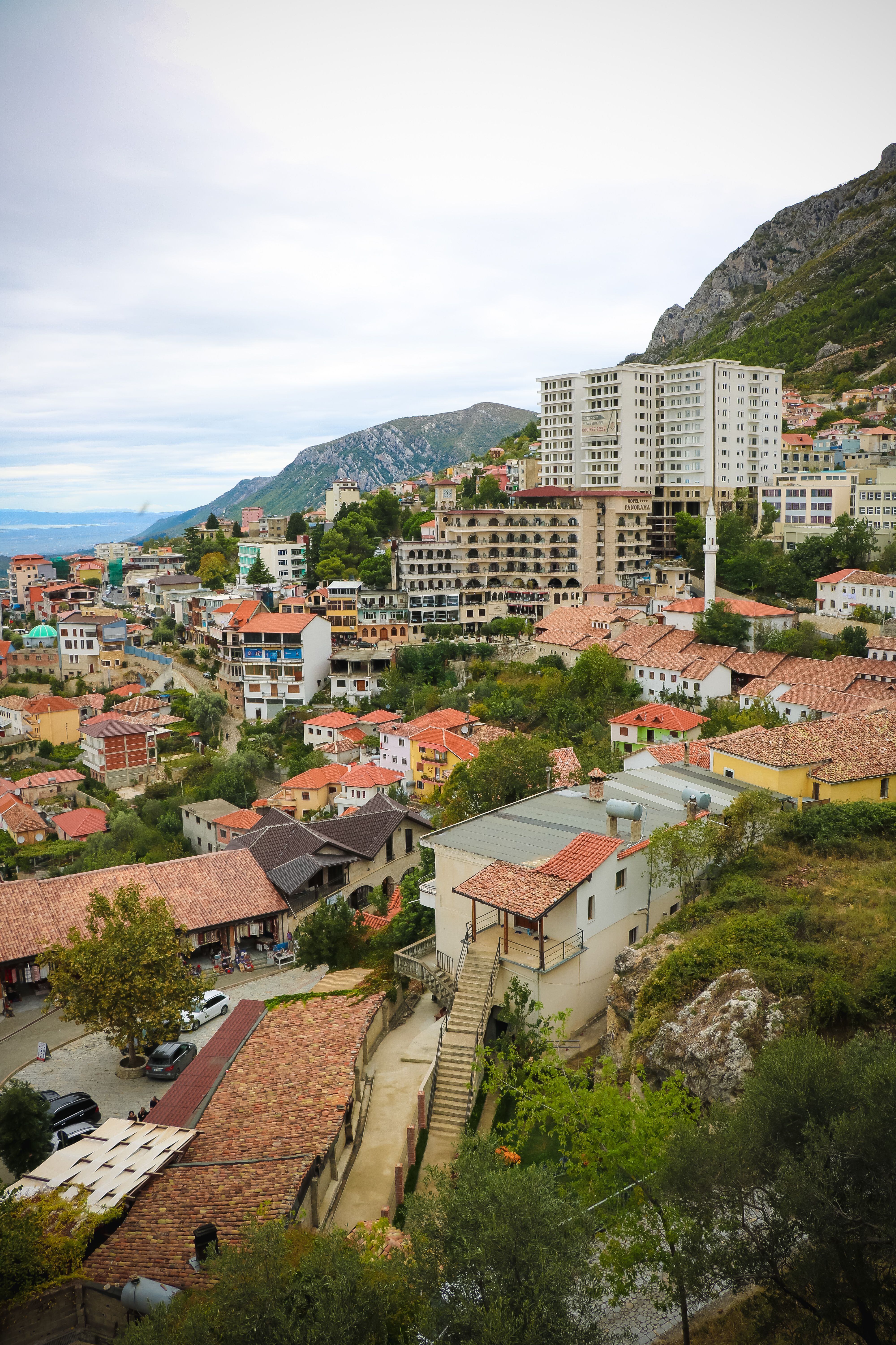 Aerial View of a Coastal City · Free Stock Photo