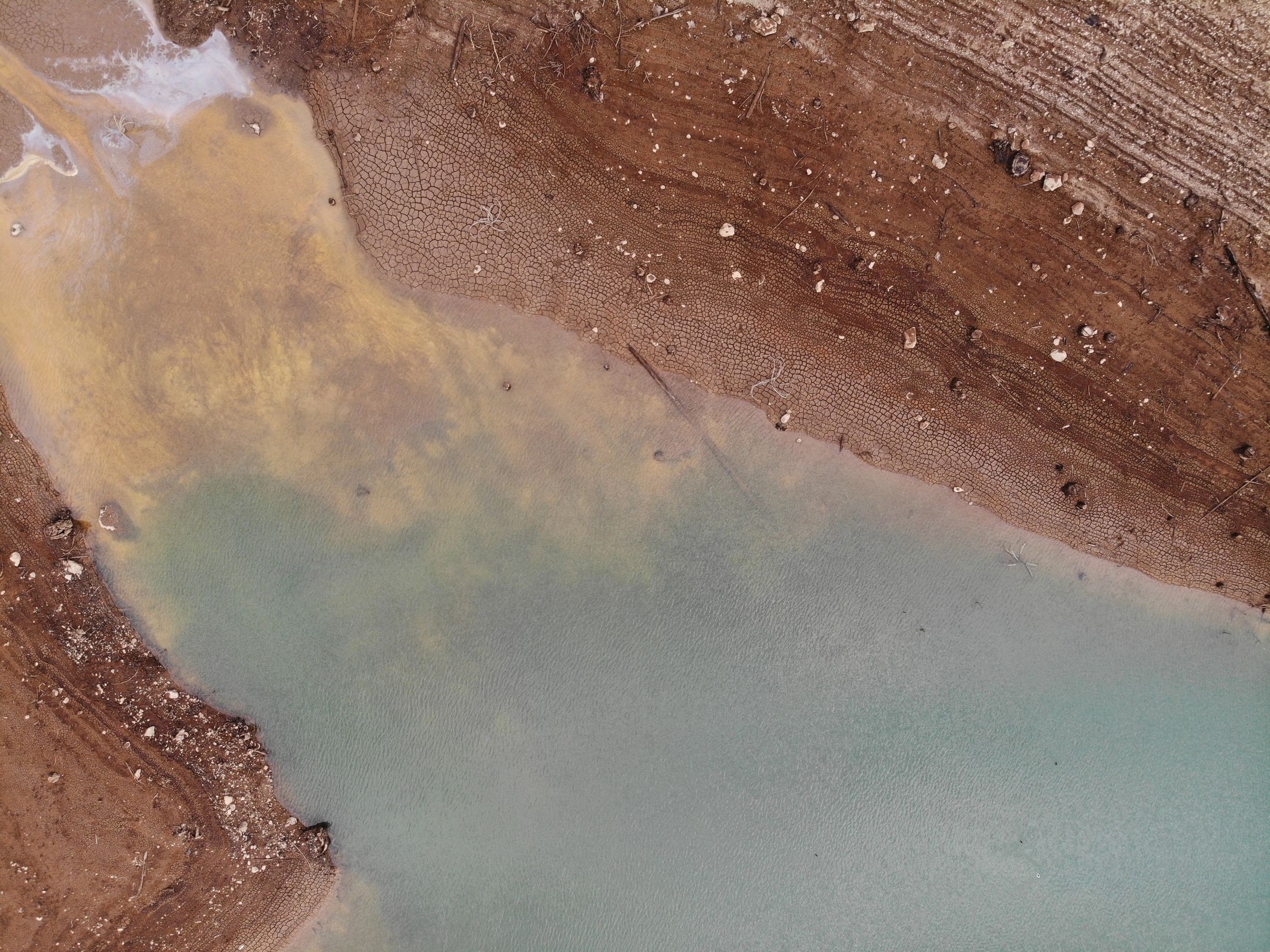 Water reservoir seen from above