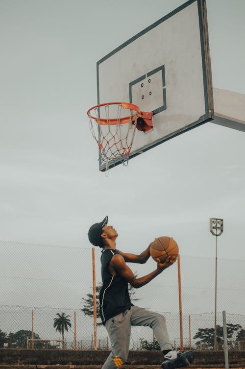 A Man Playing Basketball