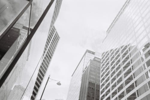 Foto profissional grátis de cidade, edifícios, escala de cinza