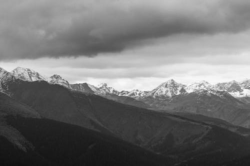 グレースケール, 山岳, 白黒の無料の写真素材
