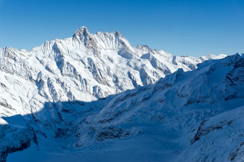 Alpler, buzul, dağ doruğu içeren Ücretsiz stok fotoğraf